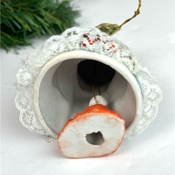 Jasco L’il Chimers Christmas Ornament Bell Mommy Duck with Baby Porcelain Vng - Picture 7 of 11